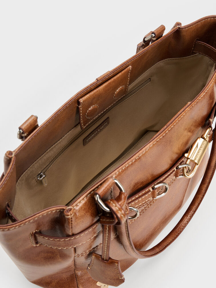 حقيبة دلفينا بحزام, Distressed Tan, hi-res