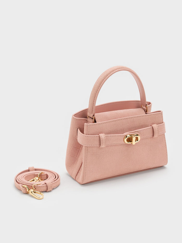 Aubrielle Top Handle Bag, Pink, hi-res