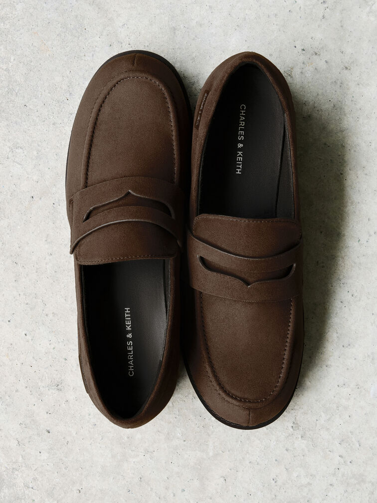 حذاء لوفر آرفين شامواه صناعي, بني محبّب غامق, hi-res