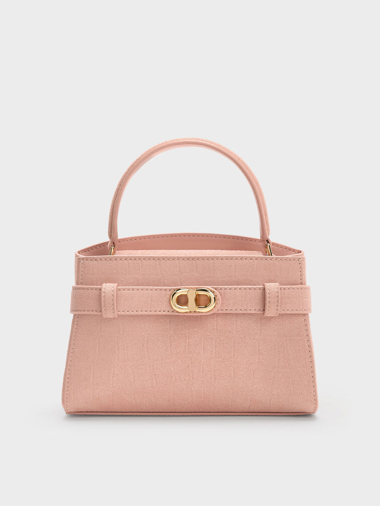 Aubrielle Top Handle Bag, Pink, hi-res