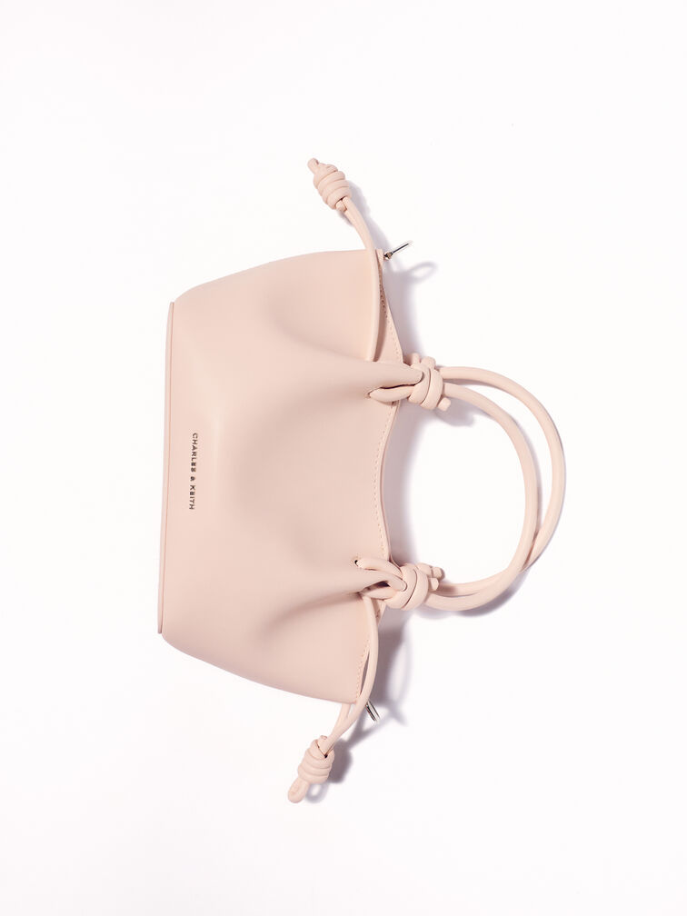 Sammie Knotted-Handle Wavy Tote Bag, Soft Pink, hi-res