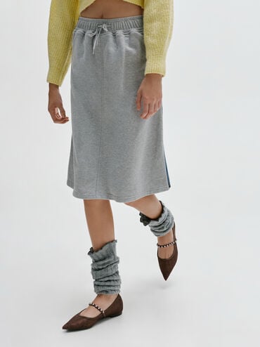 Lace & Satin Crystal Mary Jane Flats, Dark Brown Textured, hi-res