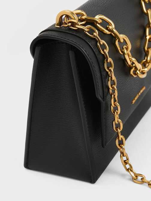 Brennan Chain Handle Crossbody Bag, Black, hi-res