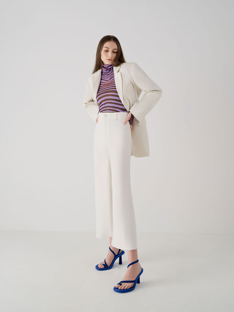 صندل إلكترا بكعب وحلقة إصبع من البوليستر المُعاد تدويره, أزرق, hi-res