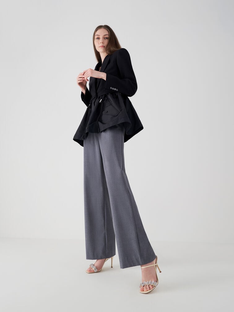 صندل ساتان بكعب ستيليتو مزين بالأحجار, أصفر, hi-res