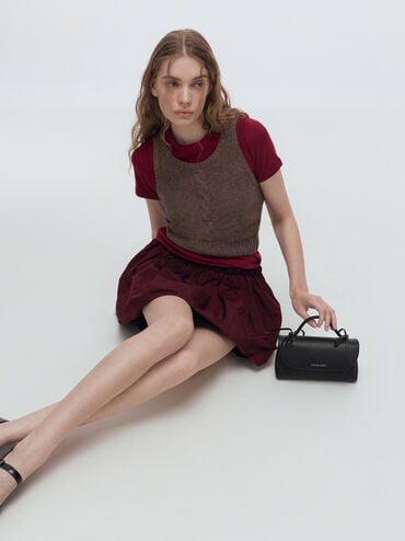 محفظة "هازل" بسلسلة وعقدة, أسود كلاسيكي, hi-res