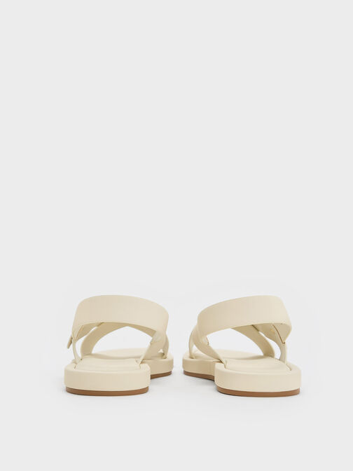 Audra Crossover-Strap Slingback Sandals, Chalk, hi-res
