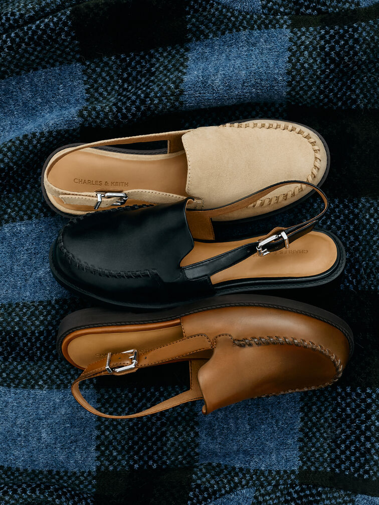 حذاء لوفر "جيل" بسير خلفي, أسود, hi-res