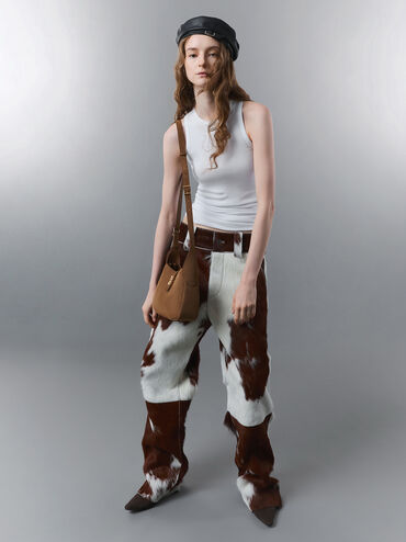 Mini Adalyn Recycled Suede Hobo Bag, Mocha Brown, hi-res