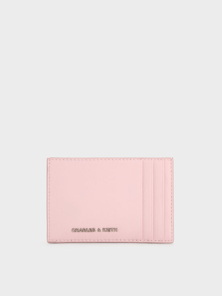 محفظة بطاقات إيفيت بنقشة منسوجة, زهري فاتح, hi-res