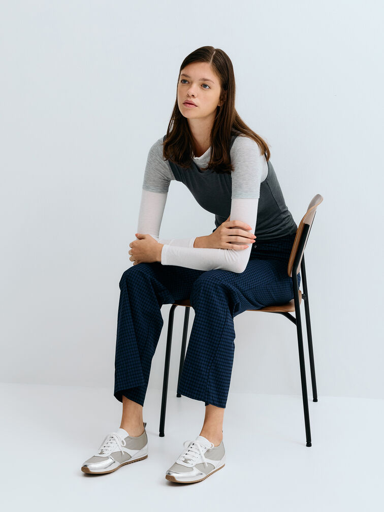 سنيكرز جيس ميتاليك, فضي, hi-res