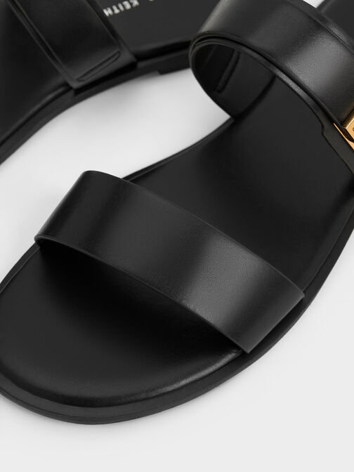 صندل دوف بحزامين علويين, أسود, hi-res