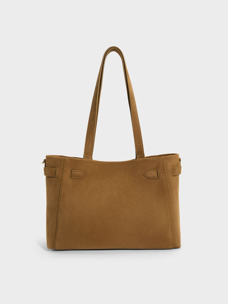 Dinora Belted Tote Bag, Sahara Sand, hi-res
