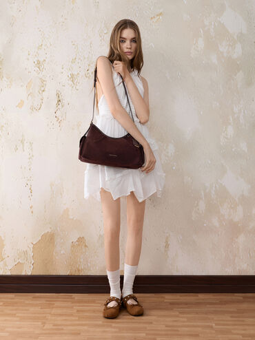 Khai Side-Pocket Shoulder Bag, Espresso Brown, hi-res