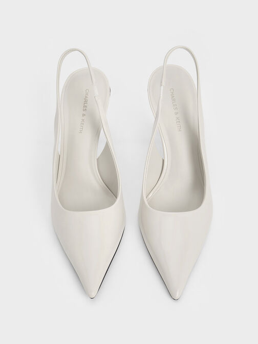 حذاء بكعب وحزام خلفي, أبيض طباشيري, hi-res