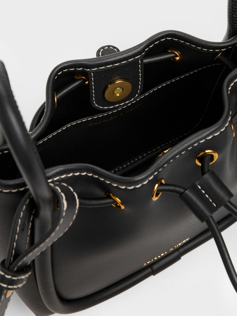 حقيبة باكيت ليلا بتصميم أنبوبي, أسود, hi-res