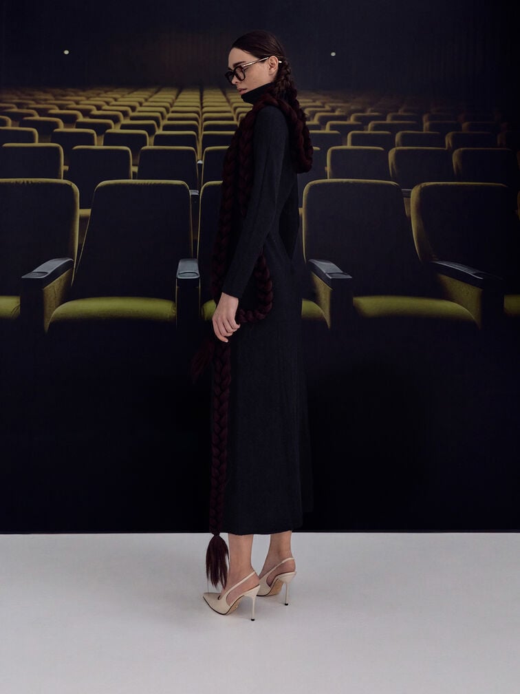 حذاء بكعب عالٍ مفتوح من الخلف من الجلد, شوفاني, hi-res