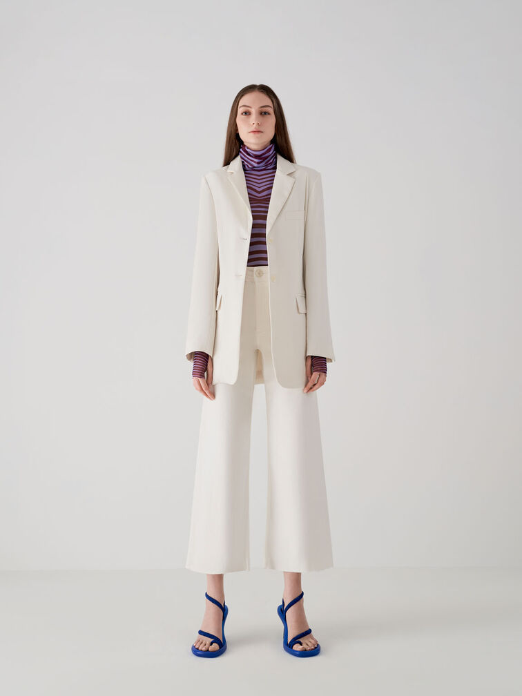 صندل إلكترا بكعب وحلقة إصبع من البوليستر المُعاد تدويره, أزرق, hi-res