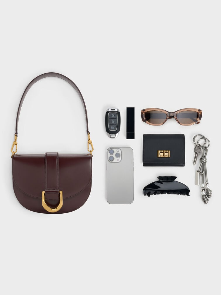 حقيبة سادل من مجموعة جابين, برقوقي أنيق, hi-res