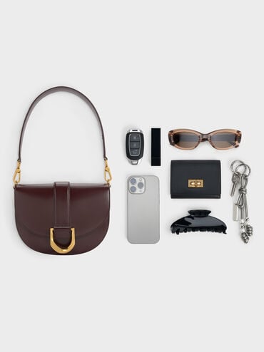 حقيبة سادل من مجموعة جابين, برقوقي أنيق, hi-res