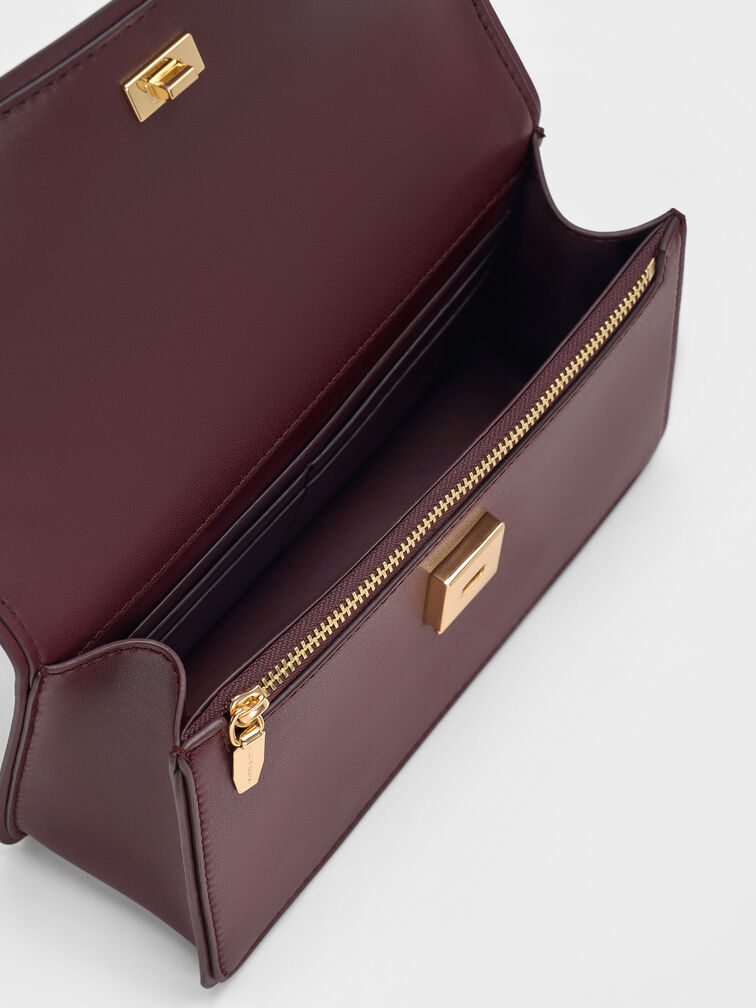 شنطة يد أرليت بحزام, أحمر توتي فاخر, hi-res