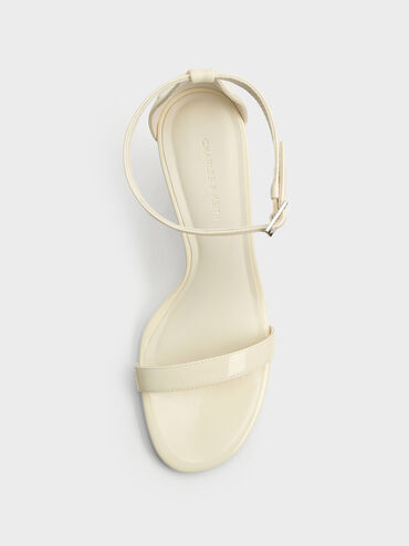 Patent Ankle-Strap Wedges, Butter, hi-res