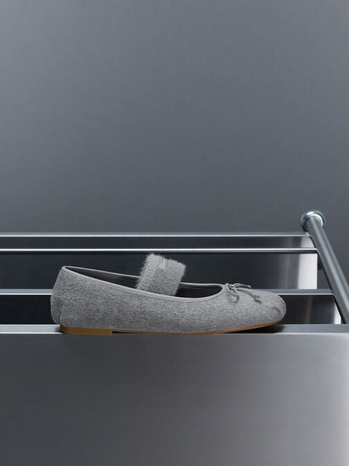 حذاء ماري جين فلات وينونا فِلت, رمادي فاتح, hi-res