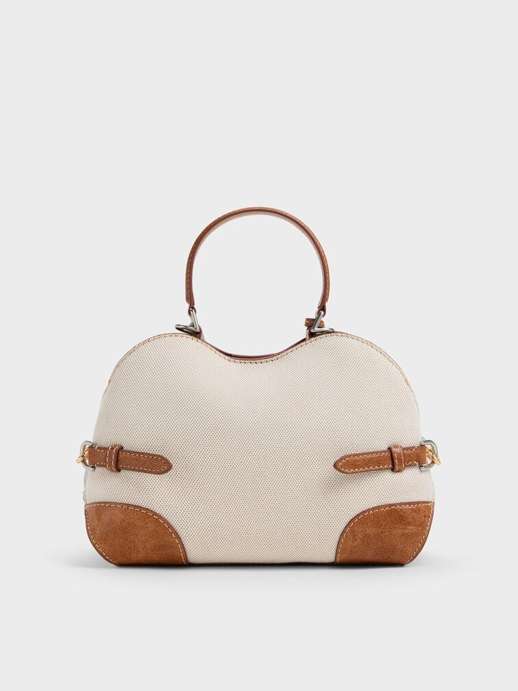 Delfina Canvas Chain Side-Belt Tote Bag, Multi, hi-res
