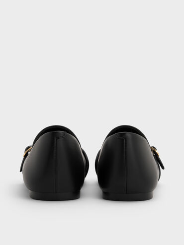 Tweed Two-Tone Buckle-Strap Loafers, Multi, hi-res