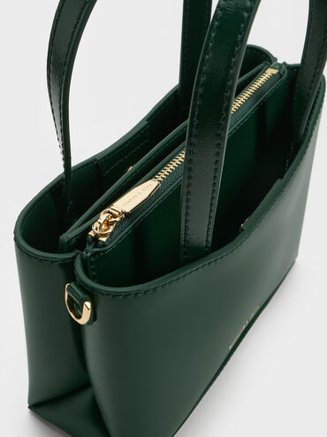 Mini Sybill Tote Bag, Dark Green, hi-res