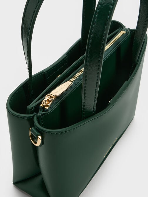 Mini Sybill Tote Bag, Dark Green, hi-res