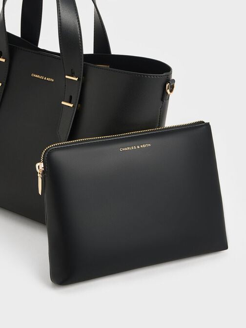 Shania Tote Bag, Black, hi-res