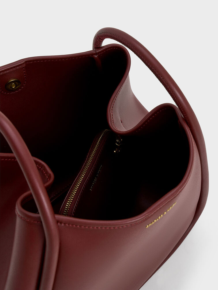 Lyla Tubular Slouchy Tote Bag, Mulberry Plum, hi-res