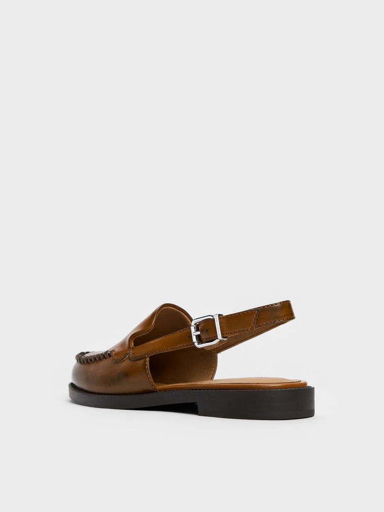 Gale Slingback Loafers, Tan, hi-res