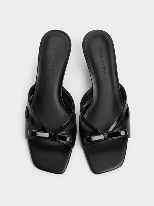 Kaleen Kitten-Heel Mules, Black, hi-res