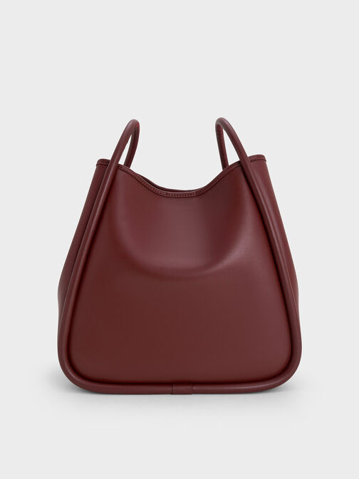 Lyla Tubular Slouchy Tote Bag, Mulberry Plum, hi-res