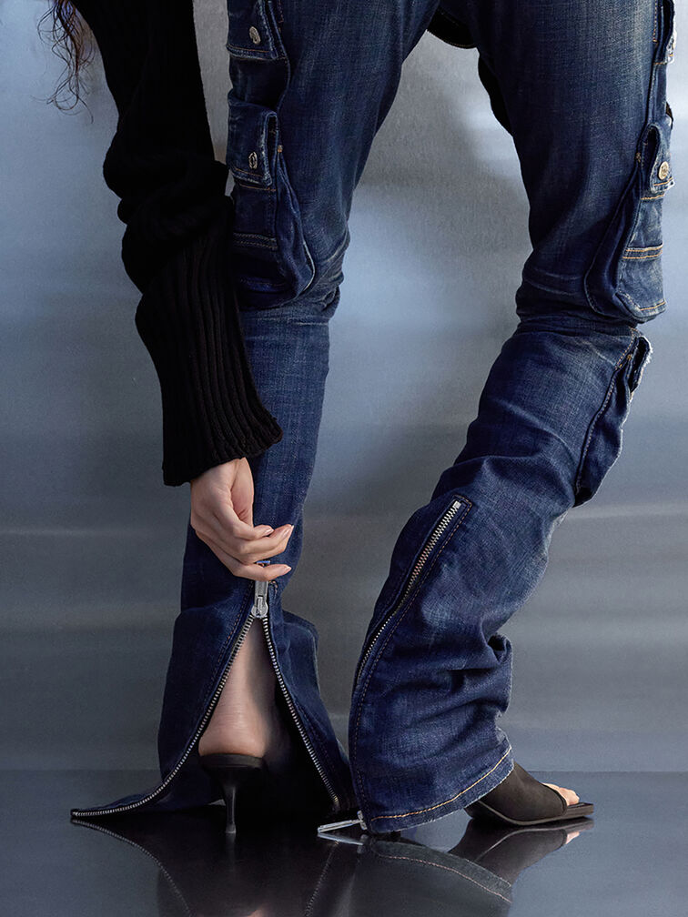 ميولز لورين شبكي بكعب كيتن, أسود خشن, hi-res