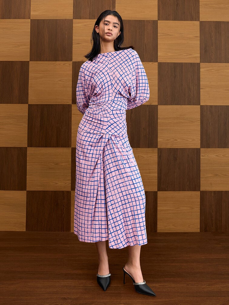 حذاء ميول من الساتان بكعب عالٍ ومقدمة مدببة وتصميم مزين بالكريستال, أسود خشن, hi-res