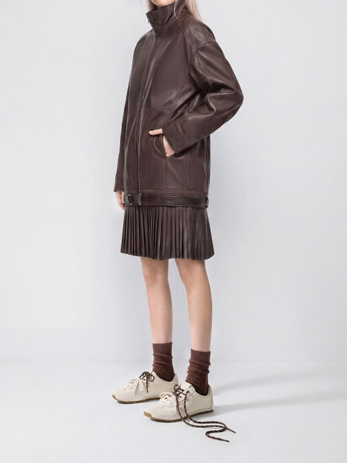 Jace Leather & Suede Sneakers, Chalk, hi-res