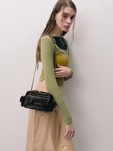 حقيبة كروسبودي "ديو" مبطنة, أسود, hi-res