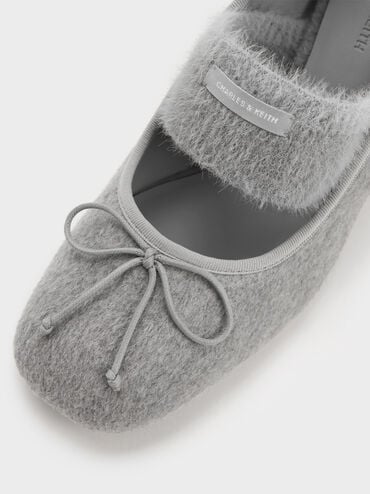 حذاء ماري جين وينونا فيلت, رمادي فاتح, hi-res