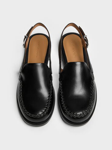 حذاء لوفر "جيل" بسير خلفي, أسود, hi-res