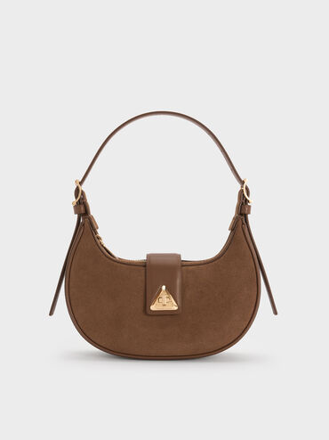 Trice Belted Shoulder Bag, Mocha Brown, hi-res