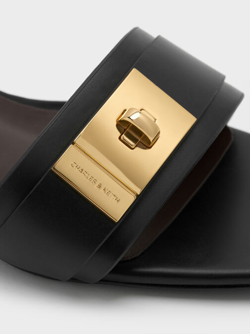 حذاء ميول أيلين بكعب قصير (كيتن), أسود, hi-res