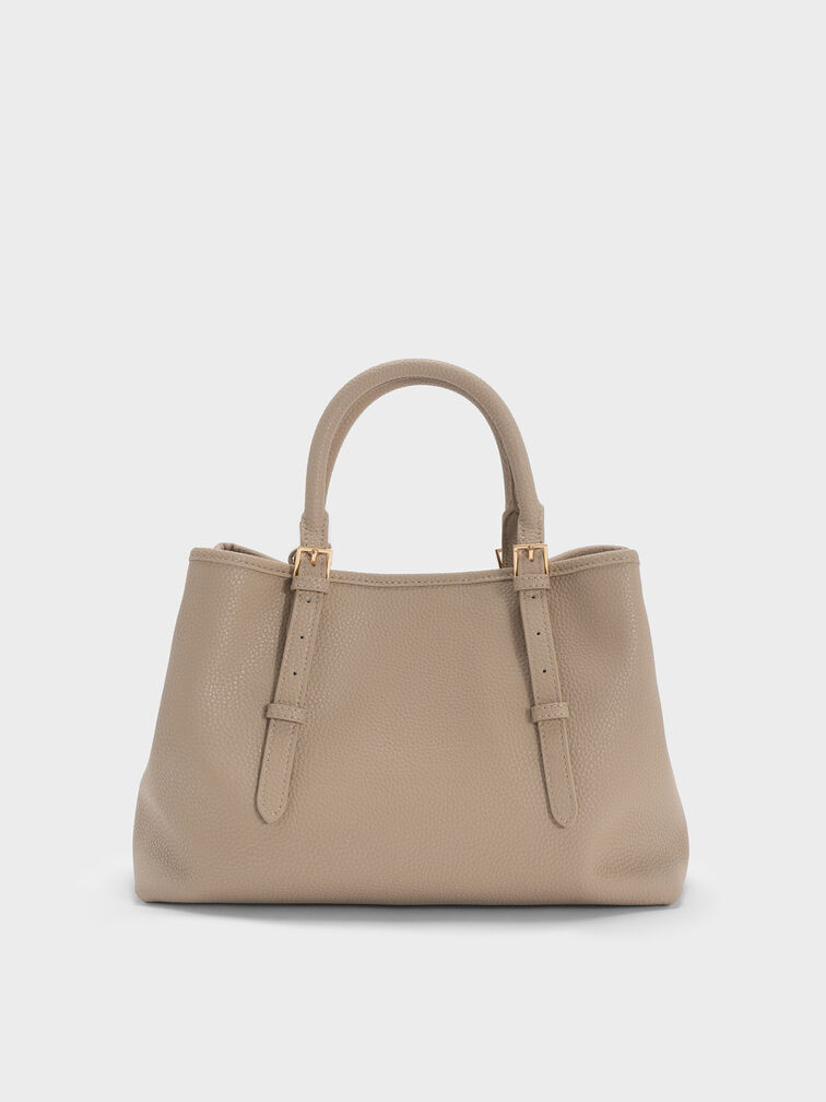 Baral Bead-Charm Tote Bag, Taupe, hi-res