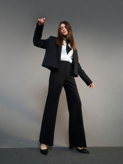 حذاء بكعب ترابيزي, أسود, hi-res