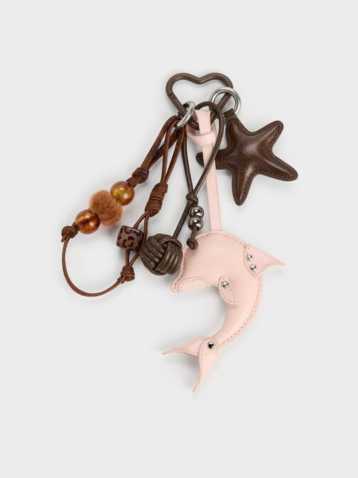Delfina Dolphin & Starfish Charm, Multi, hi-res