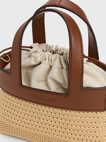 Girls' Ida Knitted Mini Bag, Beige, hi-res