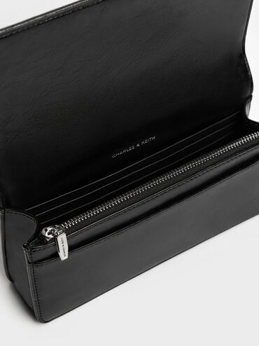 محفظة بسلسلة بافوتو مزينة بالترتر, أسود كلاسيكي, hi-res