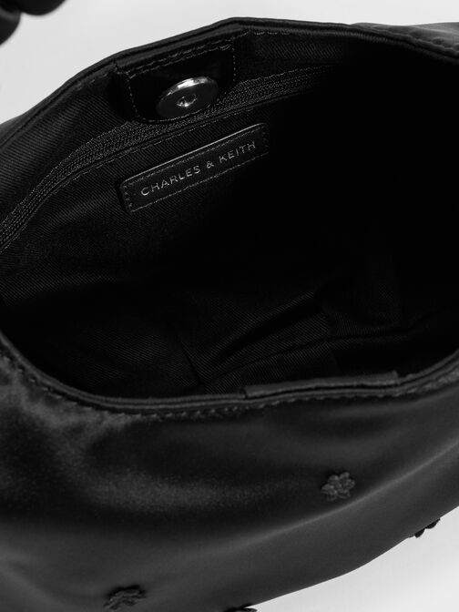 حقيبة مابيل ساتان بنقشة الزهور والكروم, أسود كلاسيكي, hi-res